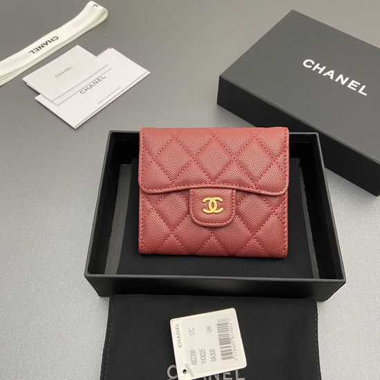 Chanel Wallet Grain Embossed Leather 82288