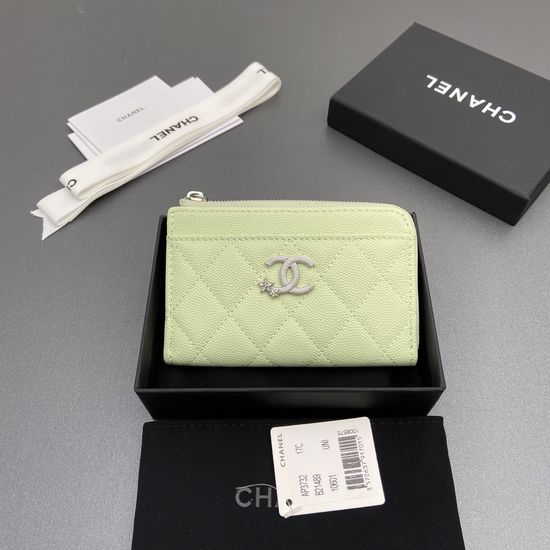 Chanel Caviar Leather Zipper Card Holder AP 3732