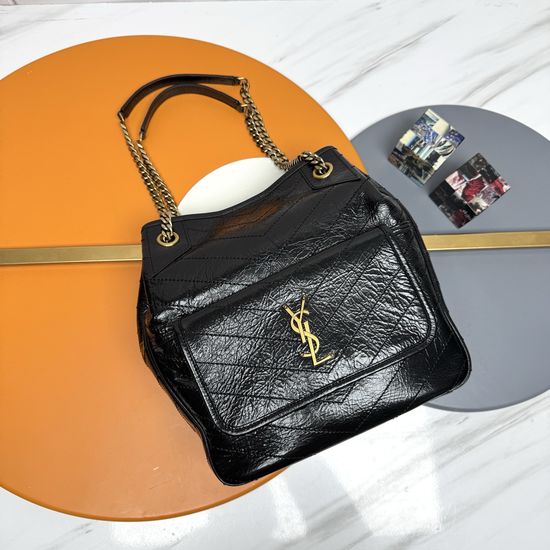 Yves Saint Laurent Shopping Bag Vintage Crinkled Leather 862295