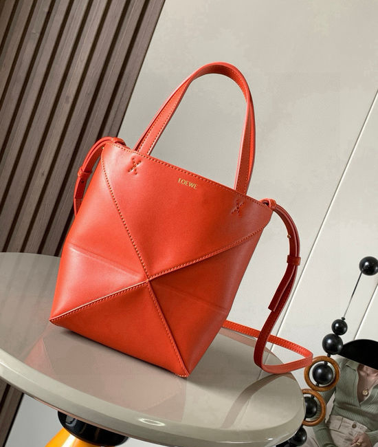 Loewe Puzzle Fold Mini Leather Tote Bag 9030