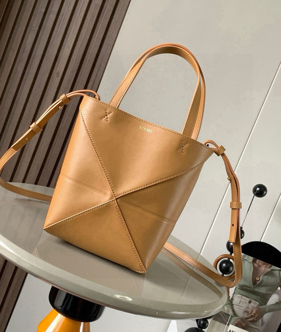 Loewe Puzzle Fold Mini Leather Tote Bag 9030
