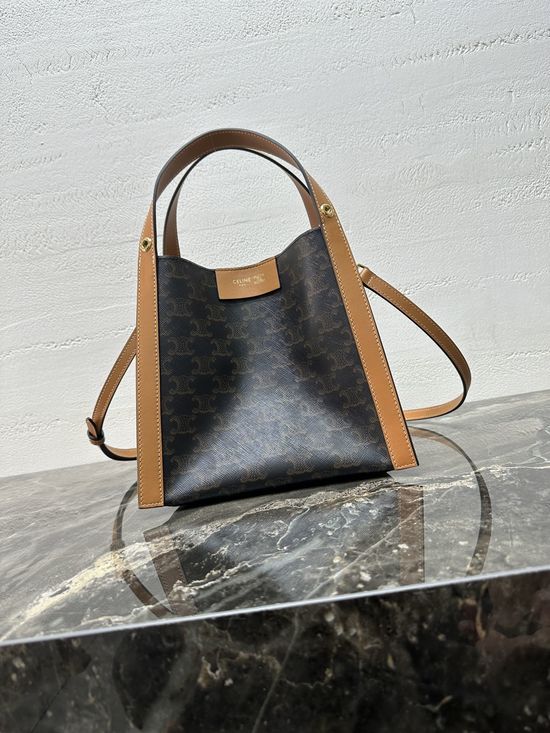 Celine CUBO Printed Satchel Detachable Strap Handbag 124182
