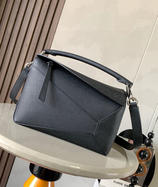 Loewe Puzzle Geometric Small Shoulder Bag 8010-9311 Black