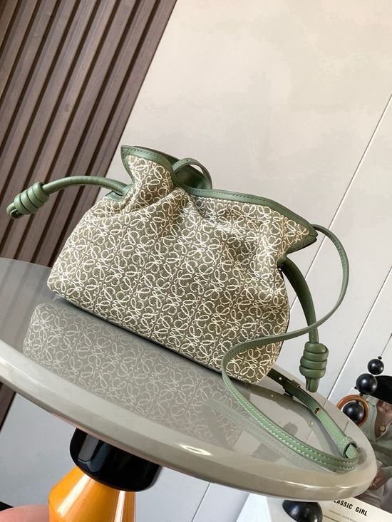Loewe Flamenco Jacquard Leather Clutch 9036