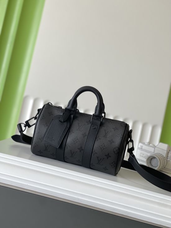 Louis Vuitton KEEPALL Black Monogram Pillow Bag M28369
