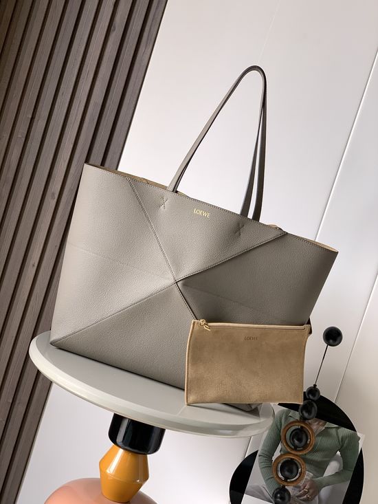 Loewe Puzzle Fold Grained Leather Tote 9155