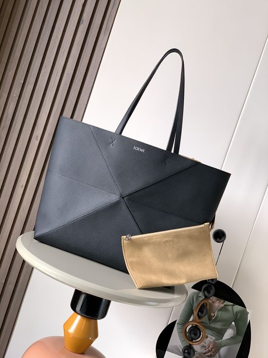 Loewe Puzzle Fold Large Grain Leather Tote 9155