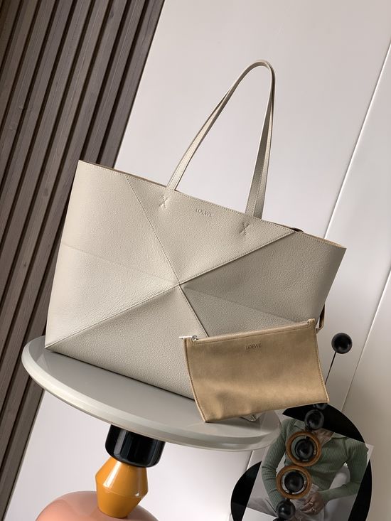 Loewe Puzzle Fold Grained Leather Tote 9155