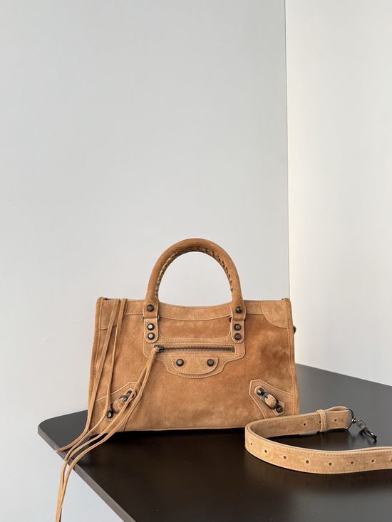 Balenciaga Suede City Shoulder Bag 811442