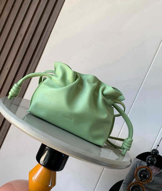 Loewe Flamenco Drawstring Clutch Bag 9044 Light Pear Green