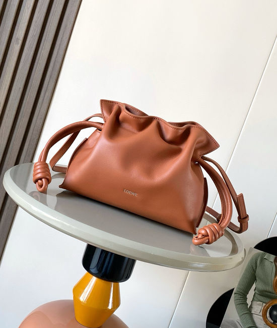Loewe Flamenco Nappa Leather Clutch Bag 9044 Brown