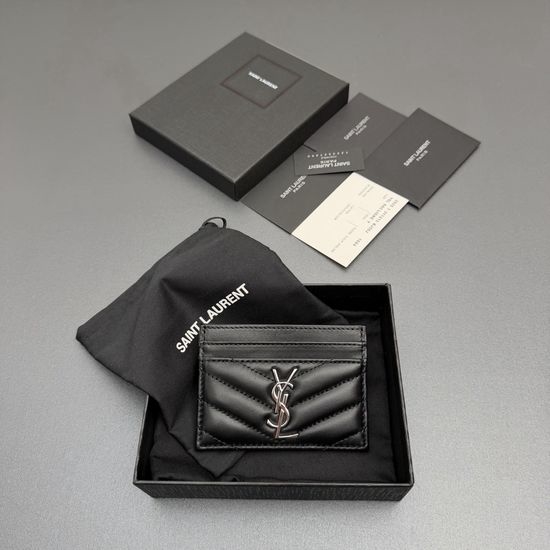 Yves Saint Laurent YSL Matelasse Lambskin Card Holder 423291