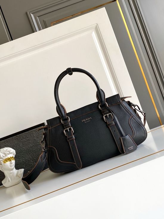 Prada Leather Handbag With Detachable Strap 1BG604