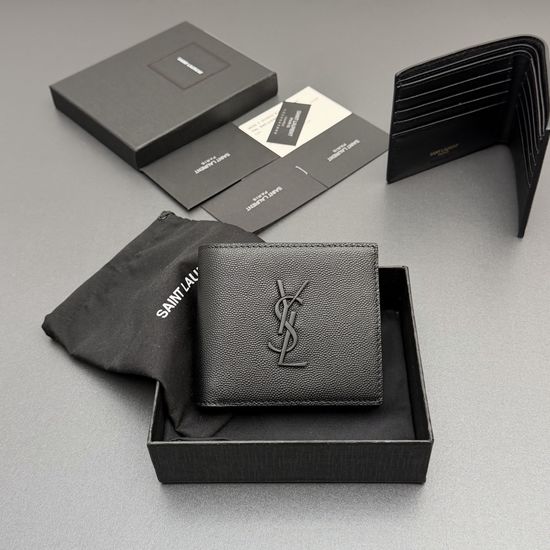 Yves Saint Laurent TINY LE CASSANDRE Grain Leather Wallet 453276