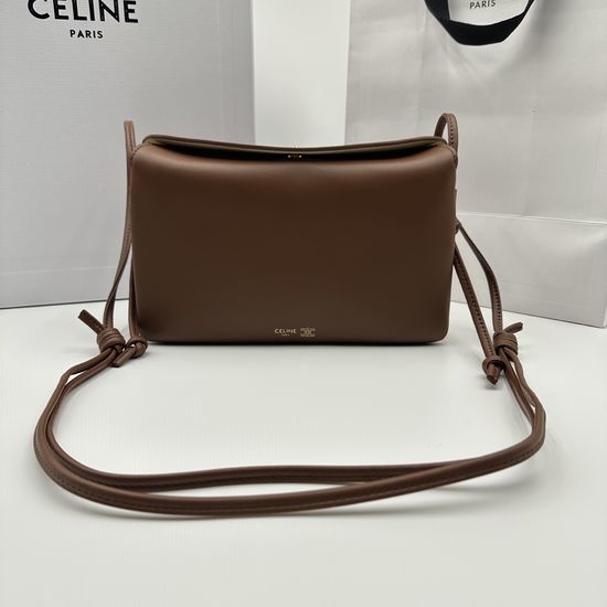 Celine Trio Flap Smooth Lambskin Shoulder Bag 10P862
