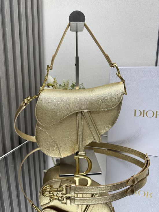 Christian Dior Saddle Large Palm Grain Bag 9185