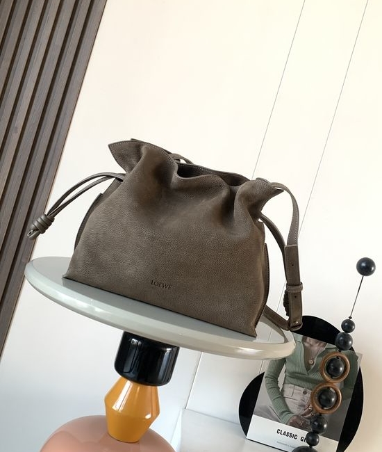 Loewe Flamenco Nubuck Clutch Crossbody Bag 9162