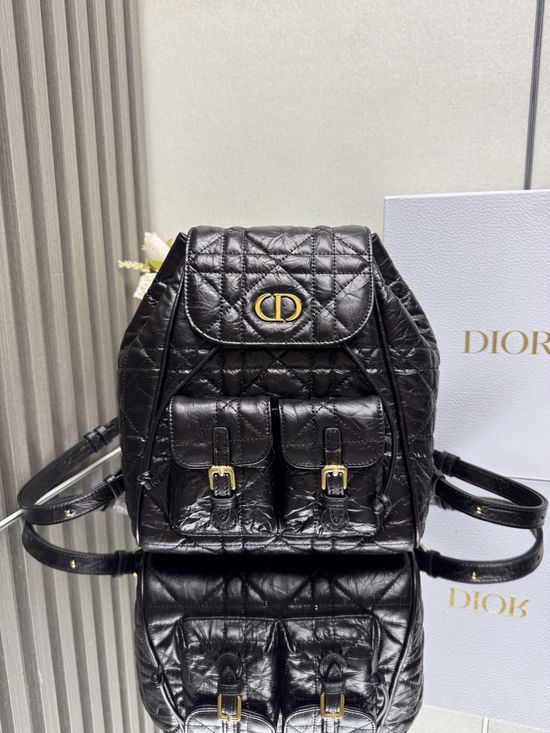 Christian Dior Caro Quilted Leather Backpack 6301