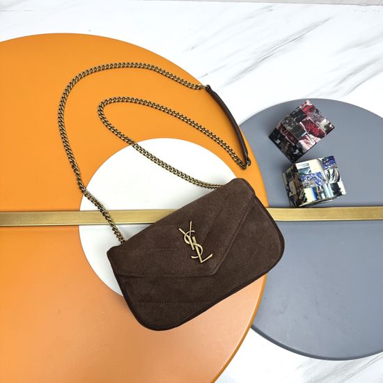 Yves Saint Laurent LouLou Mini Suede Chain Bag 821749