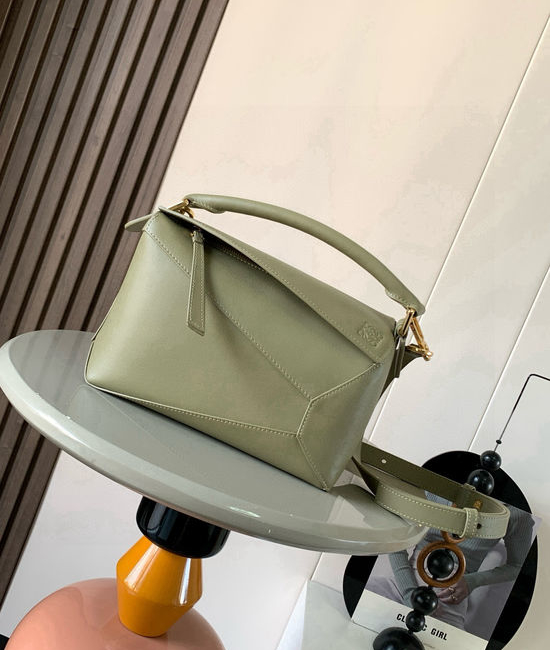 Loewe Puzzle Geometric Small Shoulder Bag 9311-8010 Eucalyptus Green