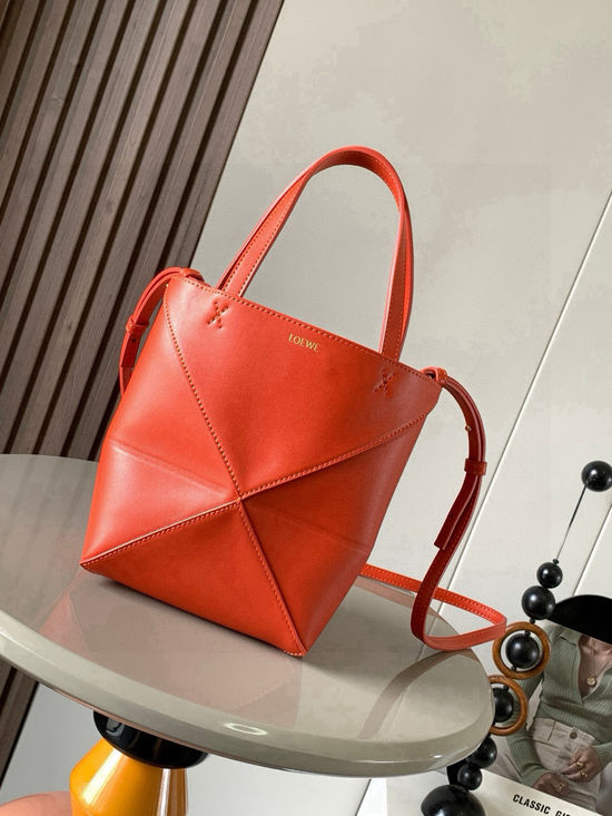 Loewe Puzzle Fold Mini Leather Tote 9030