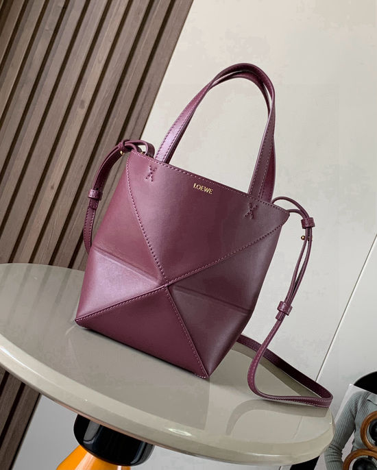 Loewe Puzzle Fold Mini Leather Tote Bag 9030