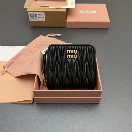 Miu Miu Matelasse Leather Zip Wallet 5MO522