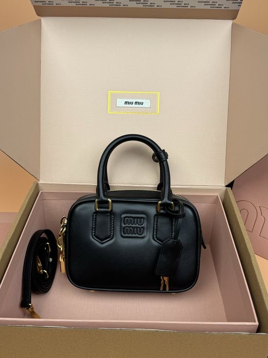 Miu Miu Arcadie Leather Bowling Bag 5BB123