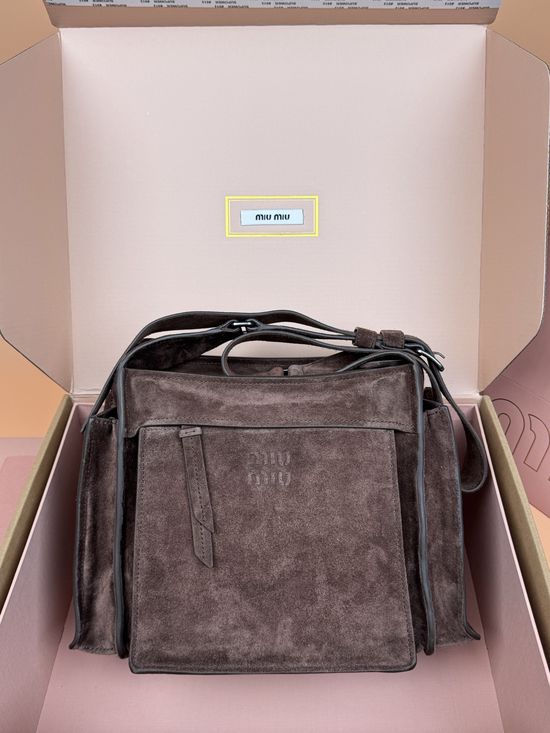 Miu Miu Utitaire Suede Leather Shoulder Bag 5BG005