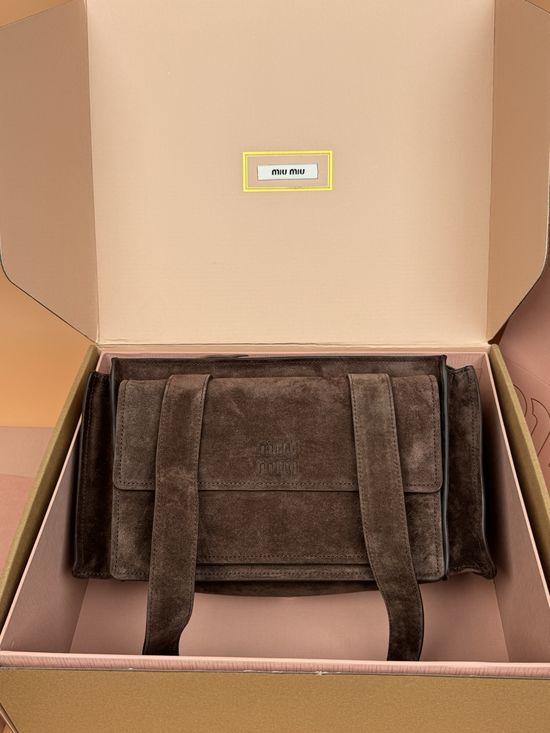 Miu Miu Utitaire Suede Leather Shoulder Bag 5BG003