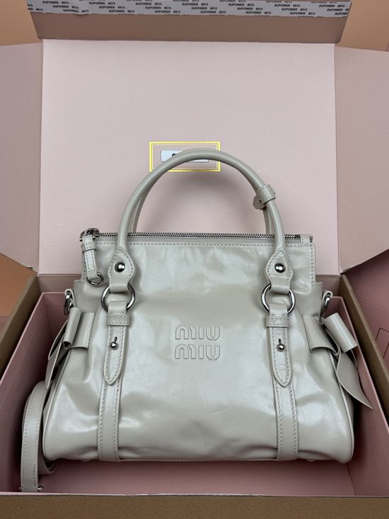 Miu Miu Ribbon Vintage Bow Nude Pink Handbag 5BA327