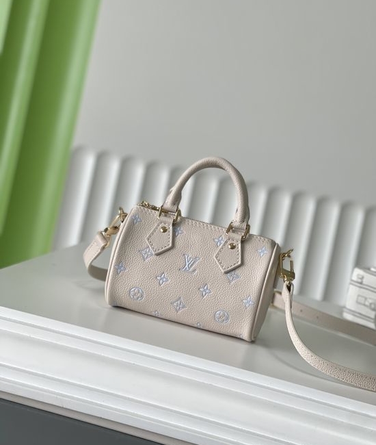 Louis Vuitton LV NANO SPEEDY Full Leather Pillow Bag Top Original Order M27702