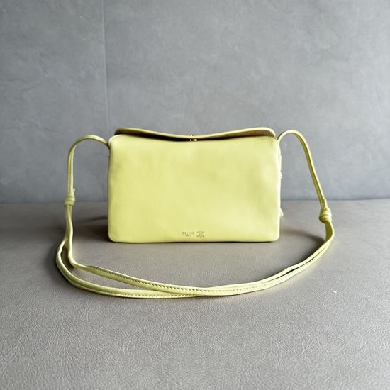 Celine Trio Flap Lambskin Shoulder Bag 10P862