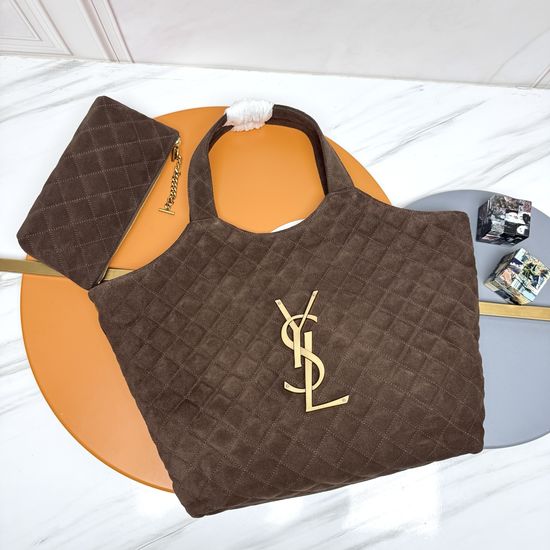 Yves Saint Laurent Icare Suede Shopping Tote Bag 698651