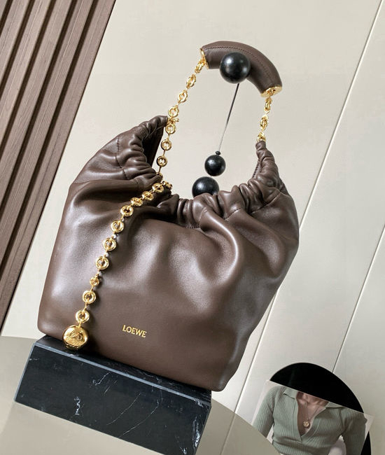 Loewe Squeeze Handbag Rich Chocolate 9042