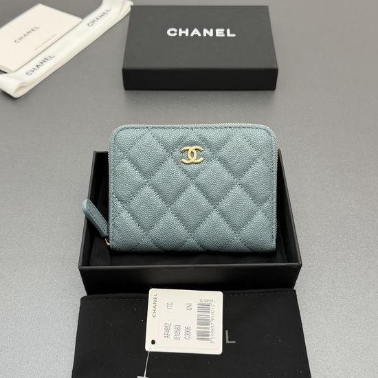 Chanel Zip Short Wallet Caviar Leather AP4652