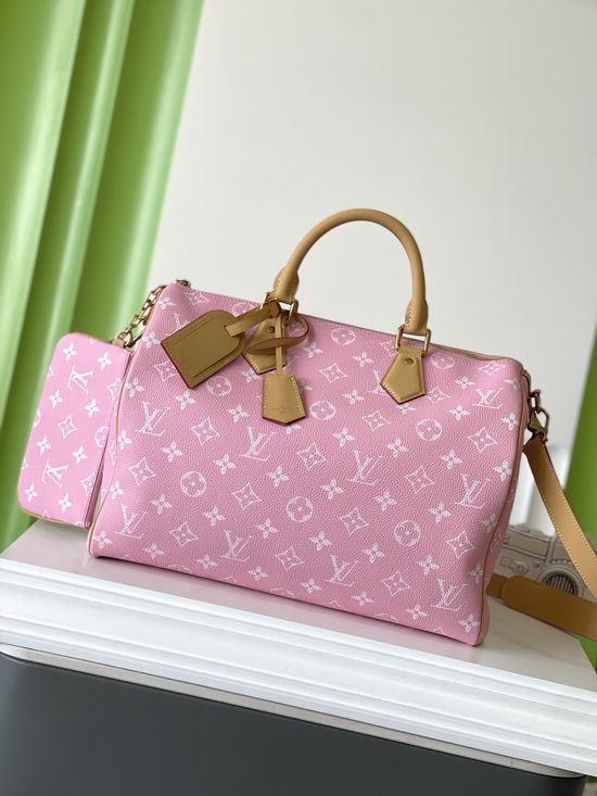Louis Vuitton SPEEDY Pink Leather Handbag M13918