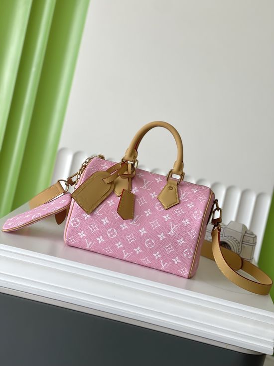 Louis Vuitton SPEEDY Pink Leather Handbag M13911