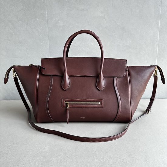 Celine Luggage Leather Handbag 123693