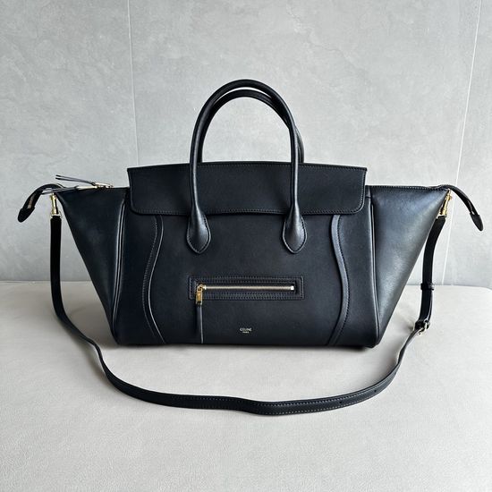 Celine NEW LUGGAGE Classic Smiley Modern Leather Bag 123693