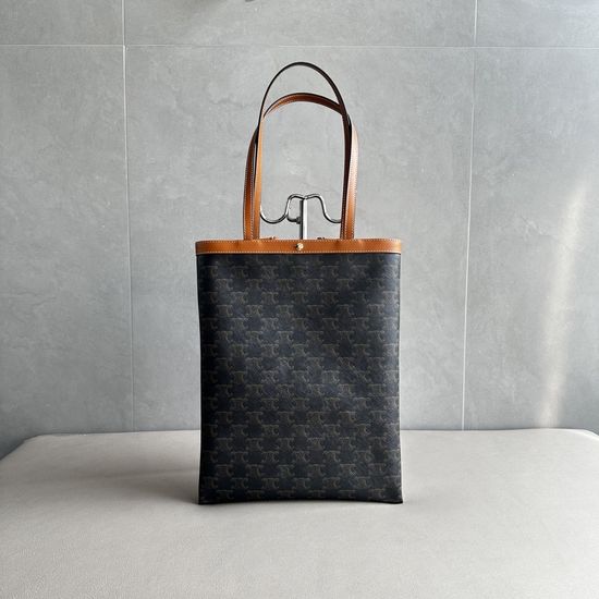 Celine FLAT SHOPPER Logo Printed Tote Bag 123832