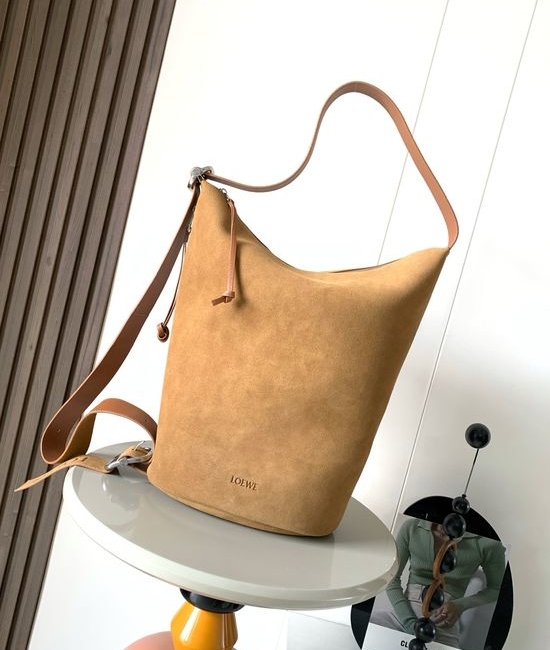 Loewe Loop Bucket Leather Crossbody Bag 9158