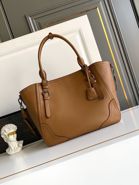 Prada Textured Leather Top Handle Bag 1BG602