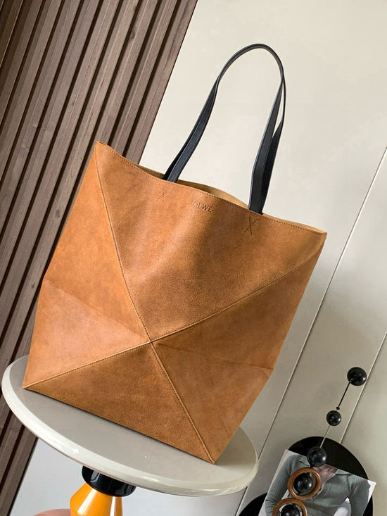 Loewe Puzzle Fold Suede Tote 9033
