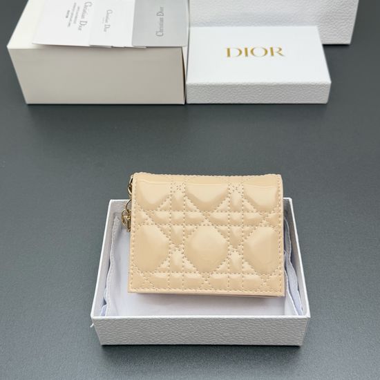 Christian Dior Mini Lady Gardenia Wallet S0178