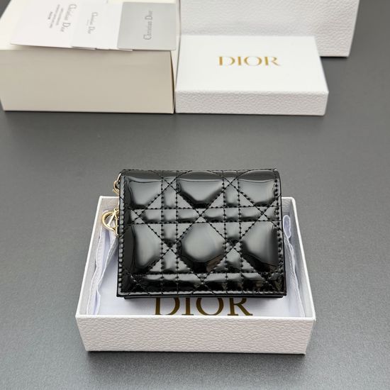 Christian Dior Mini Lady Gardenia Leather Wallet S0178