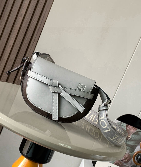 Loewe Gate Duel Saddle Bag Adjustable Embroidery Shoulder Strap 9003