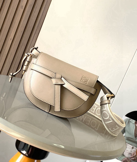 Loewe Gate Duel Mini Saddle Bag Beige 9003
