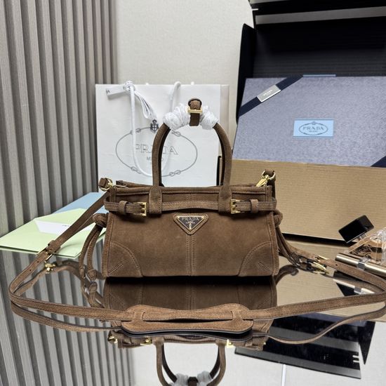 Prada Softlux Suede Mini Crossbody Bag 1BA486