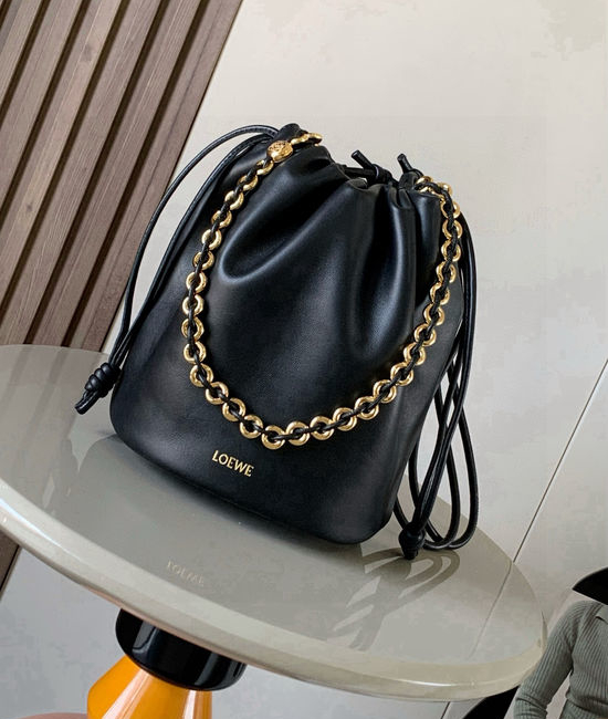 Loewe Flamenco Purse Bucket Leather Handbag 9062